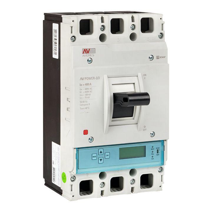 Выключатель автоматический 3п 400А 50кА AV POWER-3/3 ETU6.0 AVERES EKF mccb-33-400-6.0-av