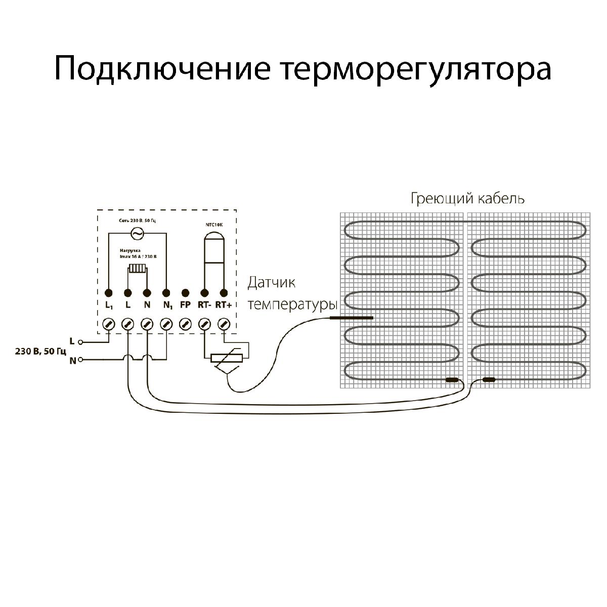 Терморегулятор электромеханический для теплого пола (белый) W1151101