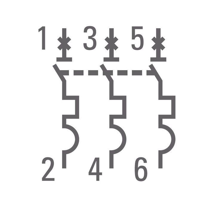 Выключатель автоматический модульный 3п C 10А 4.5кА ВА 47-63 PROxima EKF mcb4763-3-10C-pro