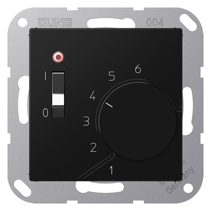 Терморегулятор Jung A 500, механический, черный матовый, TRA231SWM