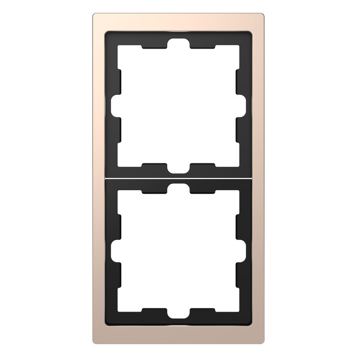 Рамка 2 поста Schneider Electric MERTEN D-LIFE, шампань, MTN4020-6551