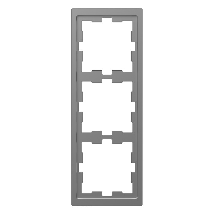 Рамка 3 поста Schneider Electric MERTEN D-LIFE, нержавеющая сталь, MTN4030-6536