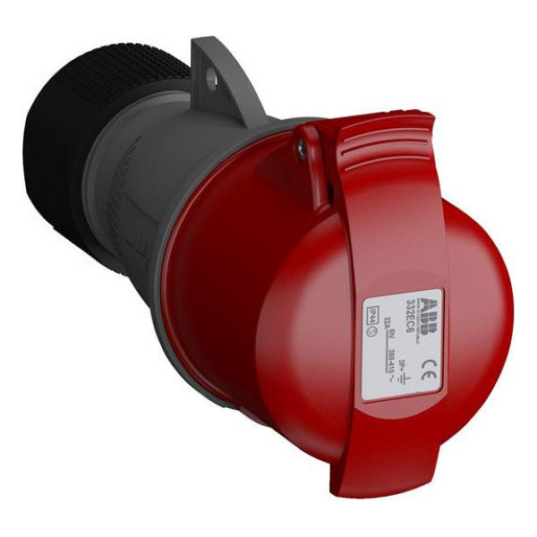 2CMA102040R1000 Розетка кабельная Easy&Safe 332EC6,32А,3P+E,IP44,6ч