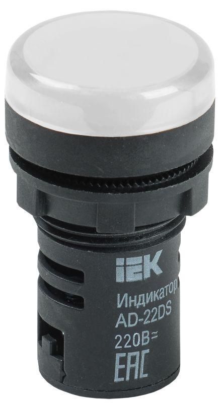 Лампа светосигнальная AD22DS d22мм 230В AC бел. IEK BLS10-ADDS-230-K01