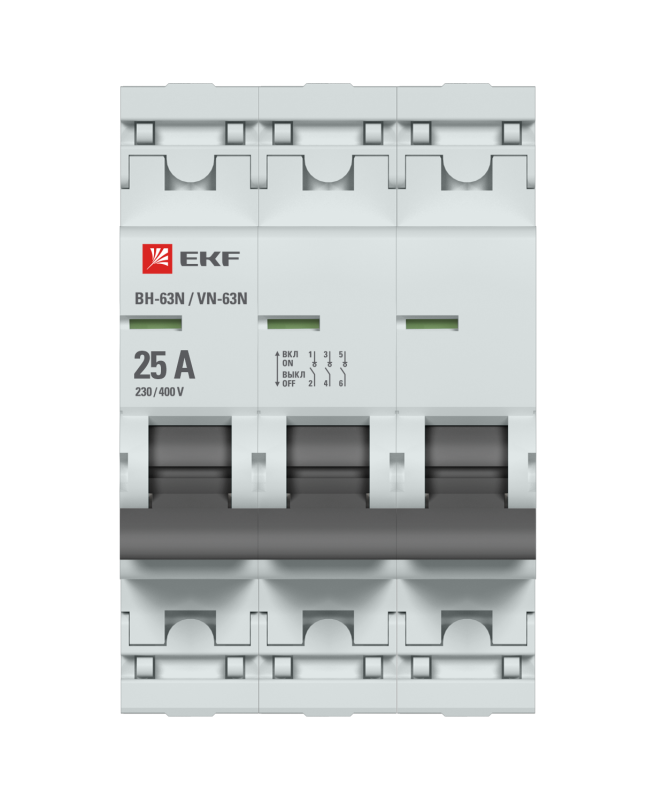 Выключатель нагрузки 3п 25А ВН-63N PROxima EKF S63325